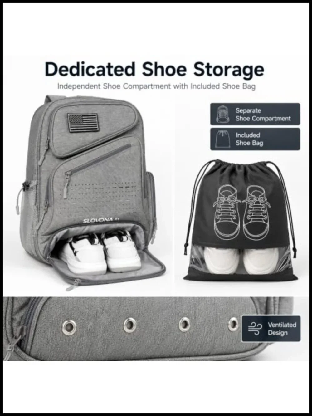 Pickleball Backpack with Shoe Compartment, Holds 4 Paddles, Insulated Pocket